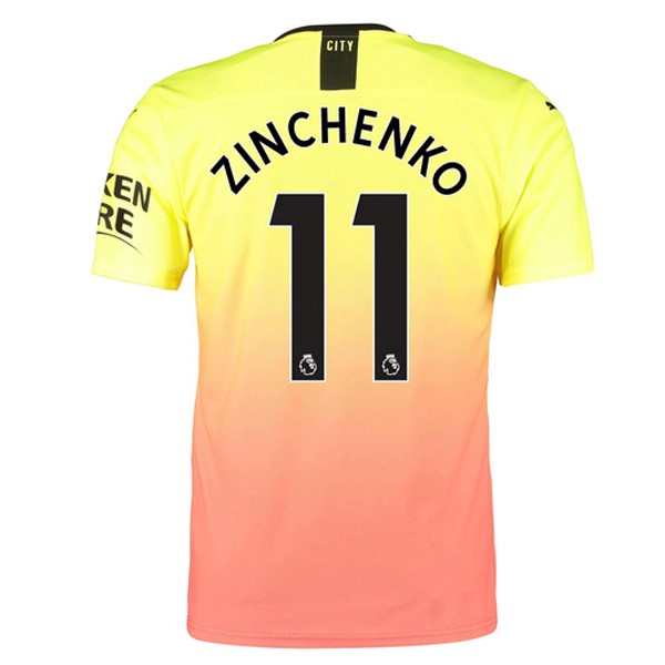 Camiseta Manchester City NO.11 Zinchenko 3ª 2019/20 Naranja